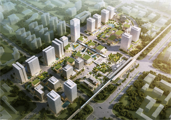 【DAO作品】城際鐵路葛店南站商貿(mào)區(qū)城市設計_新浪地產(chǎn)網(wǎng)